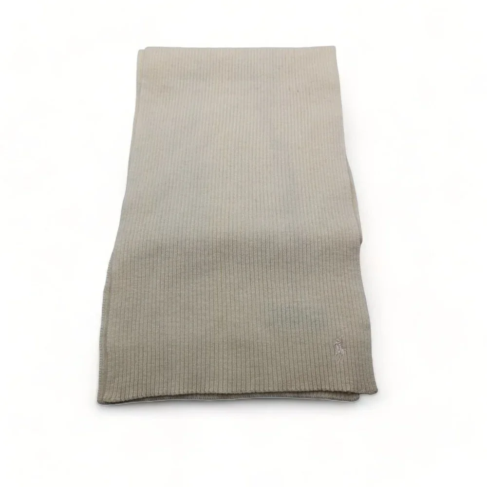 Ralph Lauren Beige Knitted Wool Scarf Size 11